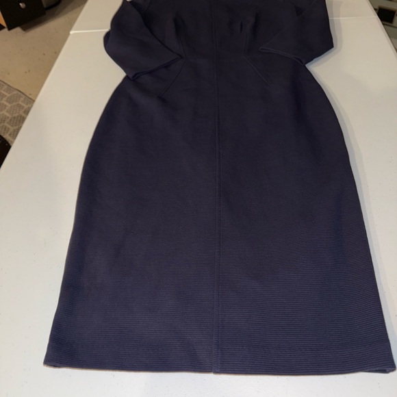 BODEN Preppy Navy Dress Ribbed Dress Size 4 Stunning Pencil - Picture 3 of 11